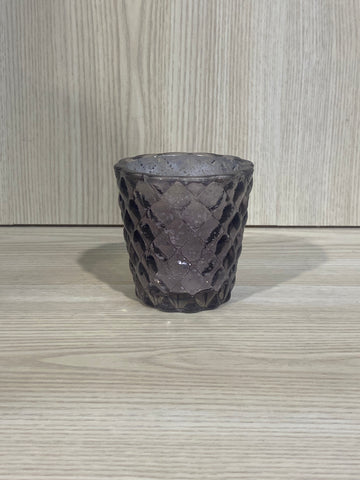 Quilted Mercury Glass Tealight Holder - Charcoal - EX HIRE ITEM - The Pretty Prop Shop Parties