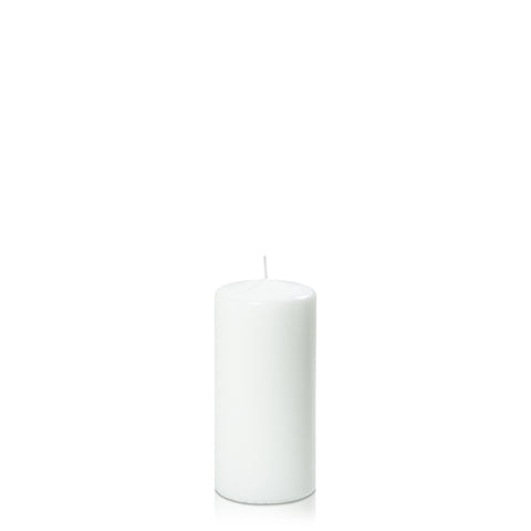Pillar Candle 7x15cmH - White - The Pretty Prop Shop Parties