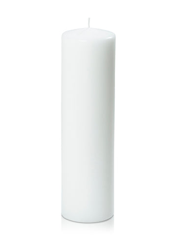 Pillar Candle 7x25cmH - White - The Pretty Prop Shop Parties