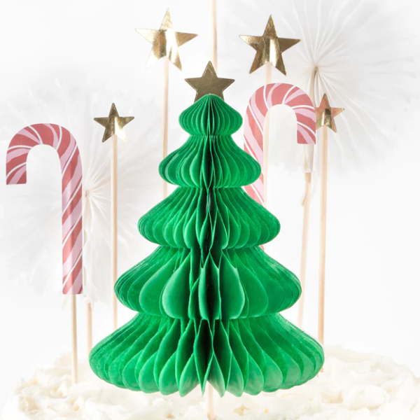 Christmas Honeycomb Cake Topper Set (x 10) - The Pretty Prop Shop Parties