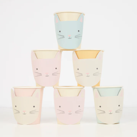 Cute Kitten Cups (x 8) - The Pretty Prop Shop Parties