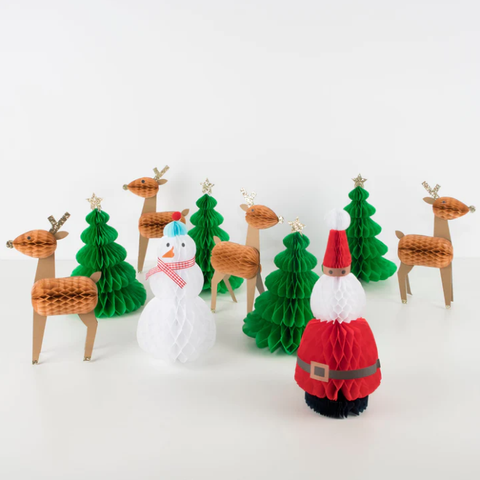 Honeycomb Christmas Characters (x 10) - The Pretty Prop Shop Parties