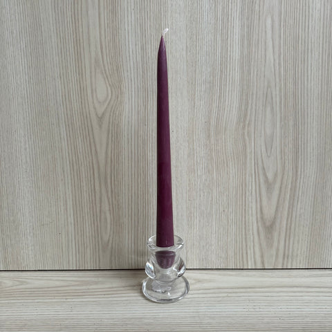 Moreton Taper Candle 25cm - Plum - The Pretty Prop Shop Parties