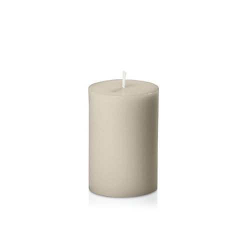 Slim Pillar Candle 5x7.5cmH - Pale Eucalyptus - The Pretty Prop Shop Parties
