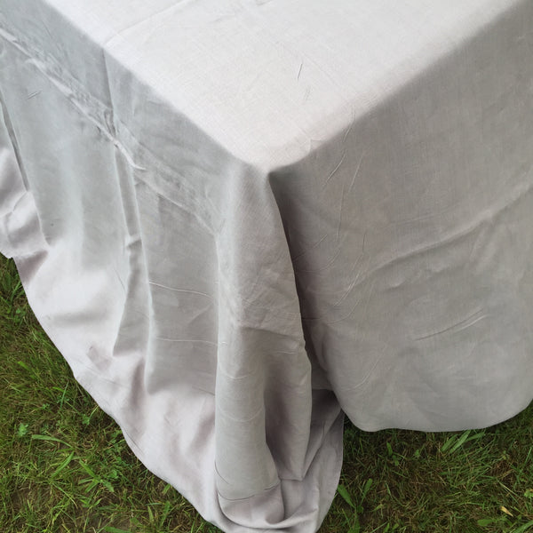 Rectangle Stonewash Linen Tablecloth - Grey - EX HIRE STOCK - The Pretty Prop Shop Parties