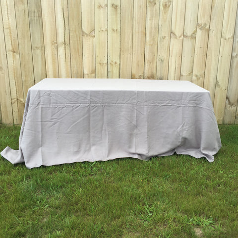 Rectangle Stonewash Linen Tablecloth - Grey - EX HIRE STOCK - The Pretty Prop Shop Parties