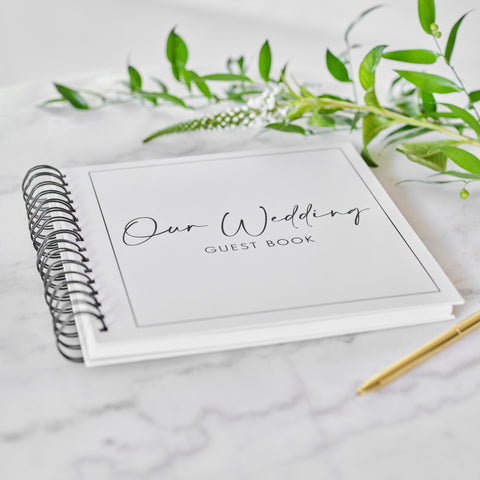 Black and White Wedding Guest Book - The Pretty Prop Shop Parties