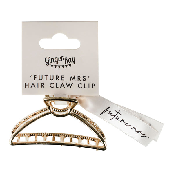 Future Mrs Gold Bride Hair Claw - Hen Party Additions - The Pretty Prop Shop Parties