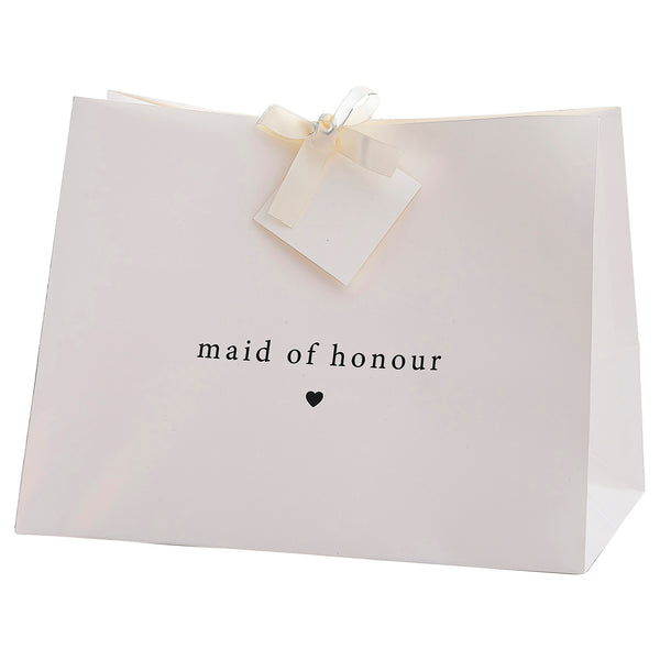 White Maid of Honour Gift Bag - Modern Luxe Wedding - The Pretty Prop Shop Parties