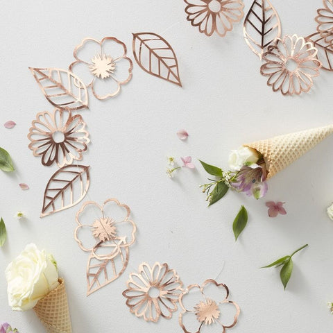 Flower Bunting - Rose Gold - The Pretty Prop Shop Parties