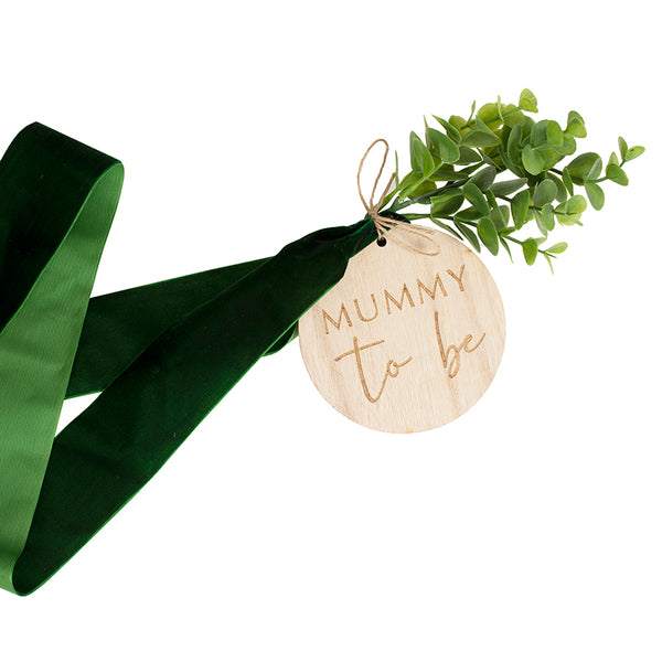 Mummy To Be Wooden Sash - Botanical Baby - The Pretty Prop Shop Parties