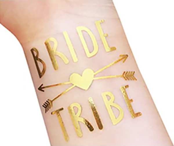 Hen's Party Temporary Tattoo - Gold - The Pretty Prop Shop Parties