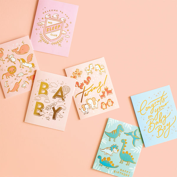 Baby Universe Greeting Card - Cream - The Pretty Prop Shop Parties