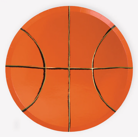 Basketball Plates (x 8) - The Pretty Prop Shop Parties