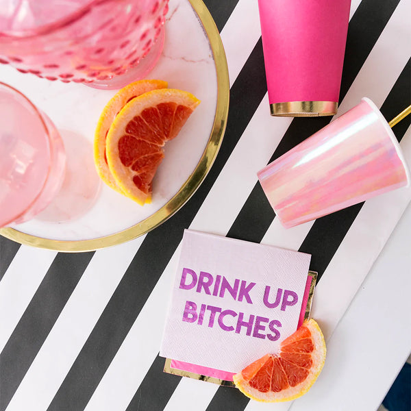 "Drink Up Bitches" Witty Cocktail Napkins - The Pretty Prop Shop Parties