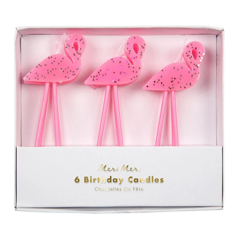 Flamingo Candles Small - The Pretty Prop Shop Parties