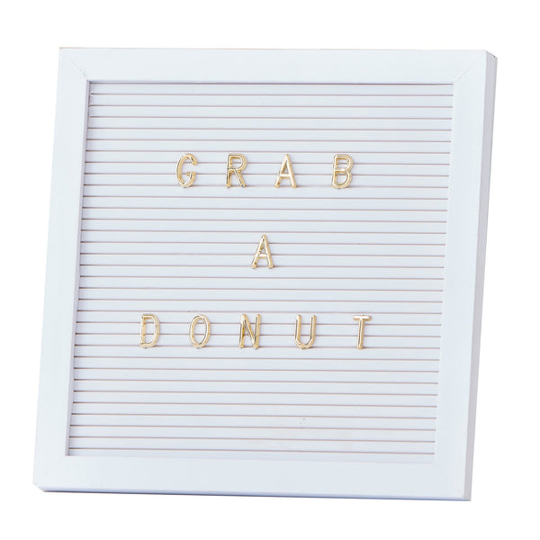White and Gold Peg Letter Board - The Pretty Prop Shop Parties