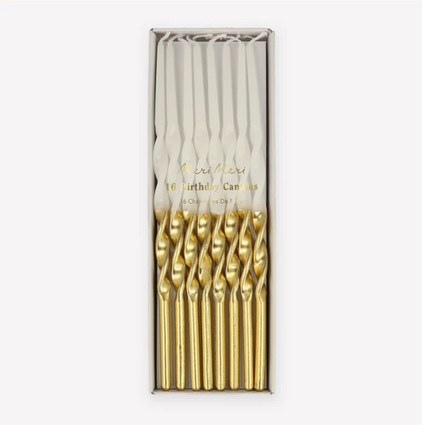 Gold Dipped Twisted Candles - The Pretty Prop Shop Parties