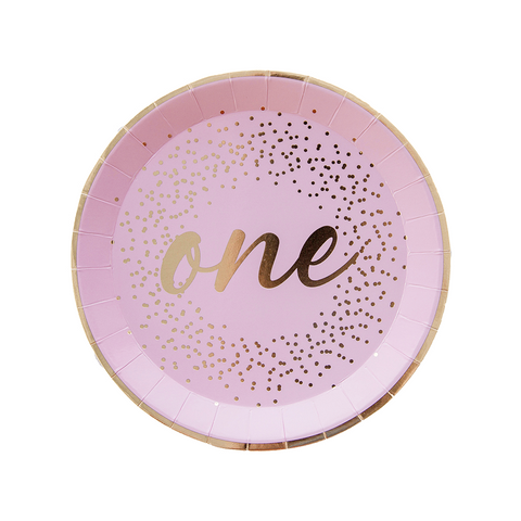 Pink Onederland Dessert Plates - The Pretty Prop Shop Parties