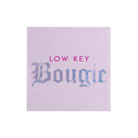 "Low Key Bougie" Witty Cocktail Napkins - The Pretty Prop Shop Parties