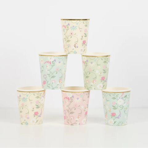Ladurée Paris Floral Cups (x 8) - The Pretty Prop Shop Parties