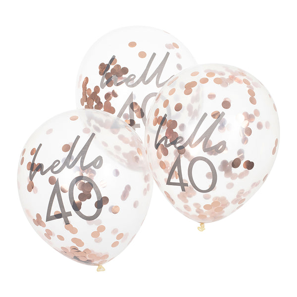 Hello 40 Birthday Balloons - The Pretty Prop Shop Parties