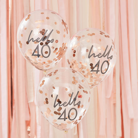 Hello 40 Birthday Balloons - The Pretty Prop Shop Parties