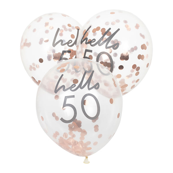 Hello 50 Birthday Balloons - The Pretty Prop Shop Parties