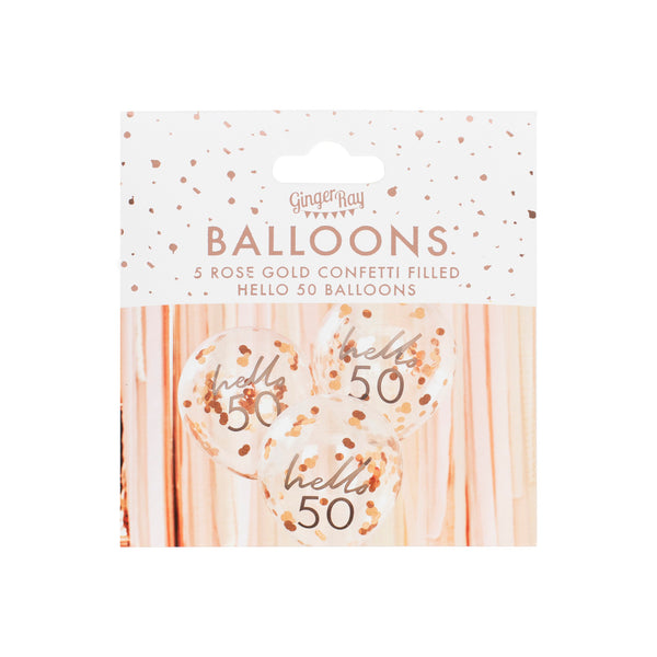 Hello 50 Birthday Balloons - The Pretty Prop Shop Parties