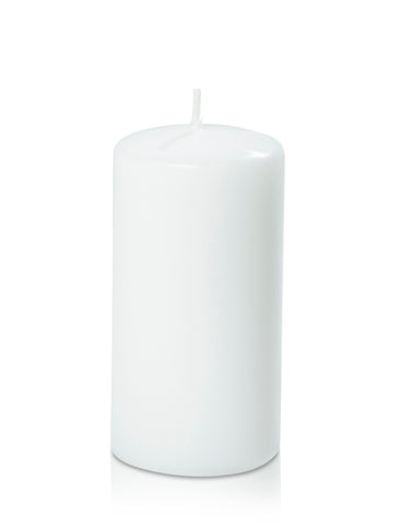 Slim Pillar Candle 5x10cmH - White - The Pretty Prop Shop Parties