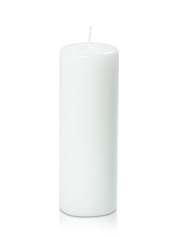 Slim Pillar Candle 5x15cmH - White - The Pretty Prop Shop Parties