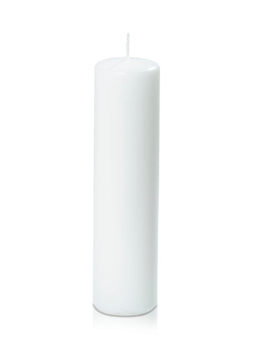 Slim Pillar Candle 5x20cmH - White - The Pretty Prop Shop Parties