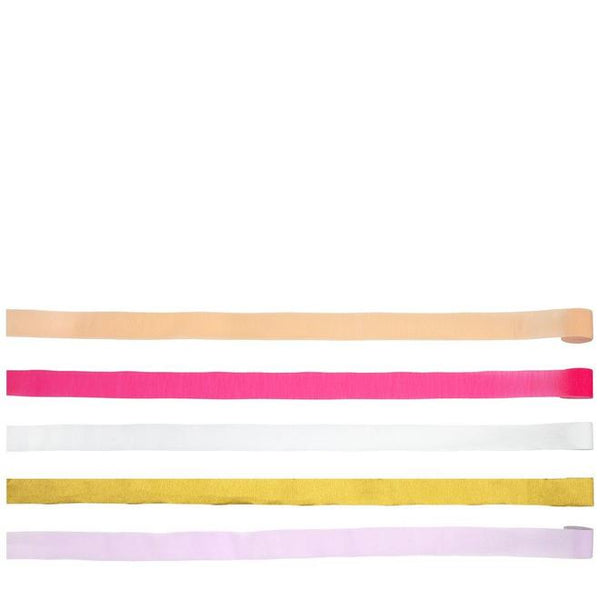 Pink Crepe Paper Streamers - The Pretty Prop Shop Parties
