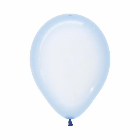 30cm Balloon Crystal Pastel Blue (Single) - The Pretty Prop Shop Parties