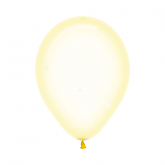 30cm Balloon Crystal Pastel Yellow (Single) - The Pretty Prop Shop Parties