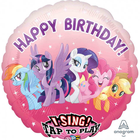 Sing A Tune My Little Pony Happy Birthday Balloon - The Pretty Prop Shop Parties