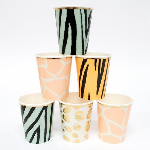 Safari Animal Print Party Cups - The Pretty Prop Shop Parties