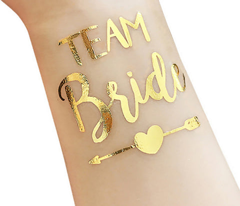 Team Bride Temporary Tattoo - Heart & Arrow Design - The Pretty Prop Shop Parties