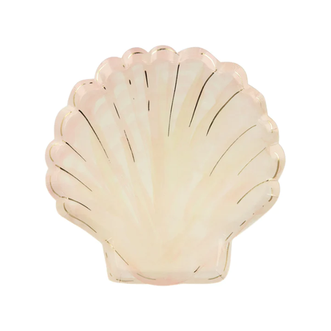 Watercolour Clam Shell Plates (x 8) - The Pretty Prop Shop Parties