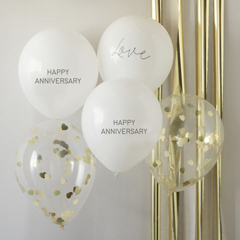 Happy Anniversary Confetti Balloons - The Pretty Prop Shop Parties