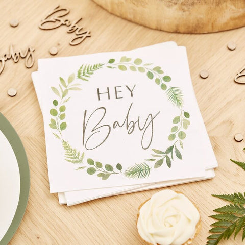 Botanical Paper Napkins - Botanical Baby - The Pretty Prop Shop Parties