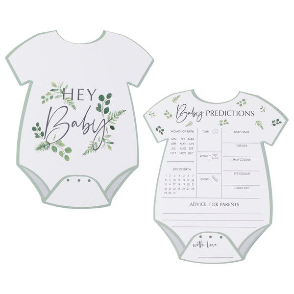 Baby Prediction Cards Baby Shower Game - Botanical Baby - The Pretty Prop Shop Parties