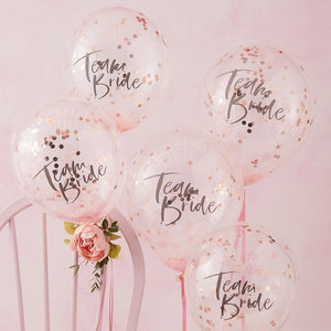 Team Bride Printed Confetti Balloons - Floral Hen Party - The Pretty Prop Shop Parties