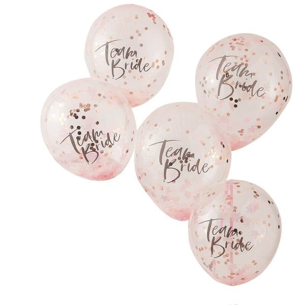 Team Bride Printed Confetti Balloons - Floral Hen Party - The Pretty Prop Shop Parties