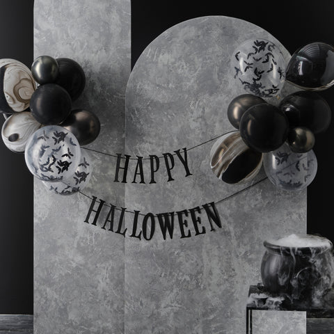 Happy Halloween Bunting with Balloons - The Pretty Prop Shop Parties