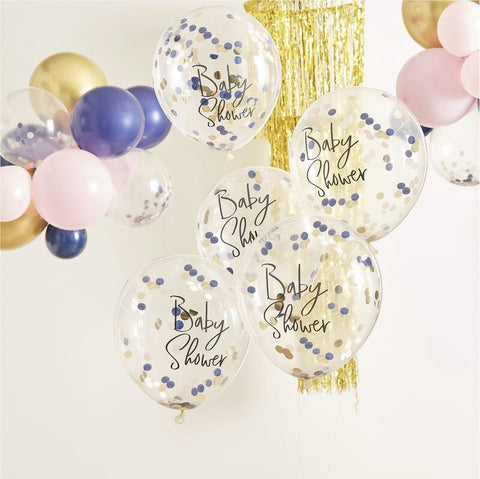 Baby Shower Printed Confetti Balloons - Gender Reveal - The Pretty Prop Shop Parties