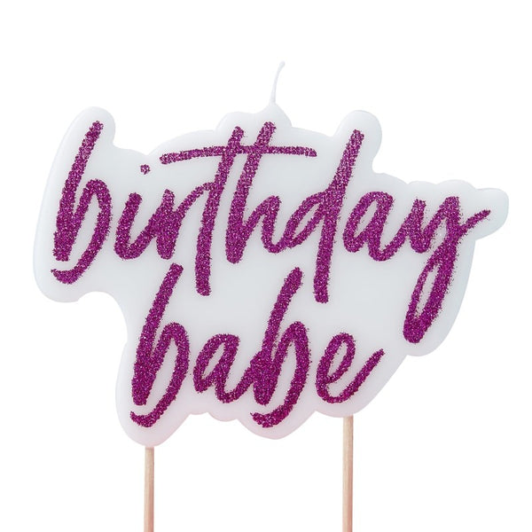 Birthday Babe Glitter Candle - The Pretty Prop Shop Parties