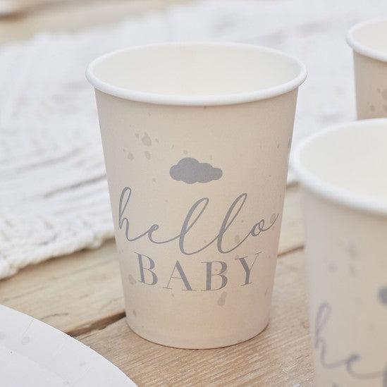 Hello Baby Neutral Baby Shower Cups - The Pretty Prop Shop Parties