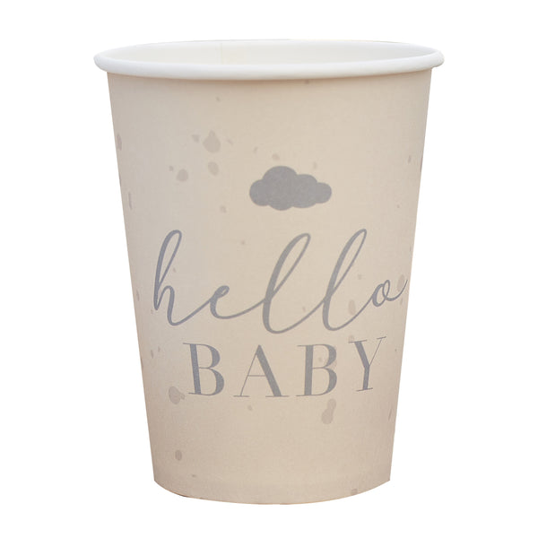 Hello Baby Neutral Baby Shower Cups - The Pretty Prop Shop Parties