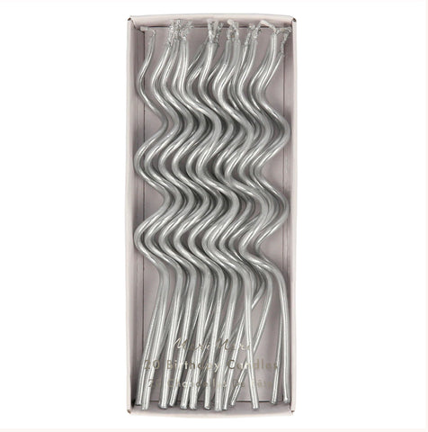 Swirly Candles - Silver - The Pretty Prop Shop Parties